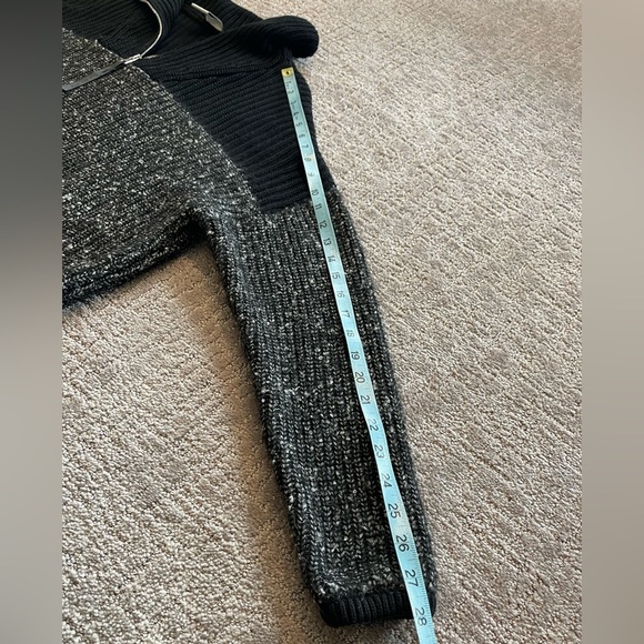 Varley Willard 1/2 Zip Knit Sweater, Black and Gray, High Neck, Relaxed, XS - Picture 12 of 16